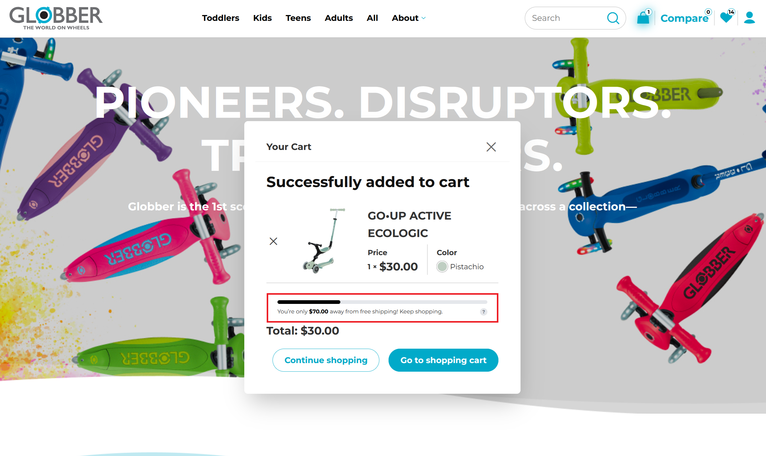 Add to Cart Popup storefront preview