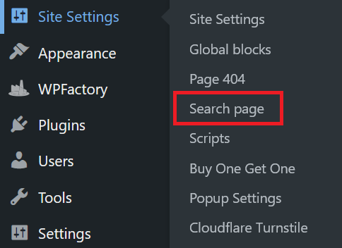 Navigate to ACF Options