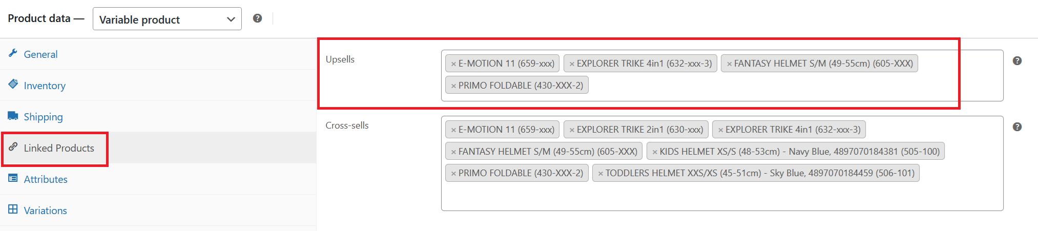 Add Upsell Products