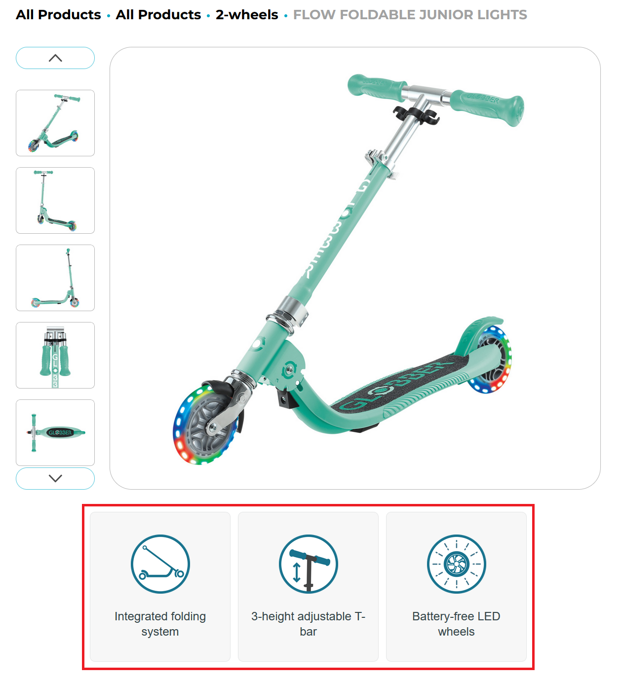 Alternative Key Benefits Display