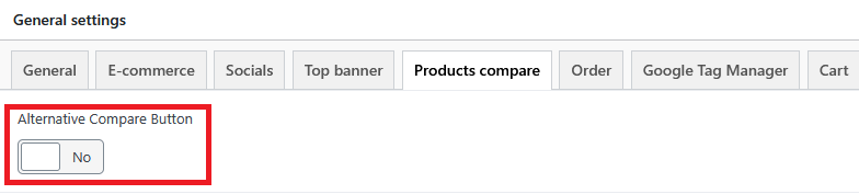 Alternative Compare Option