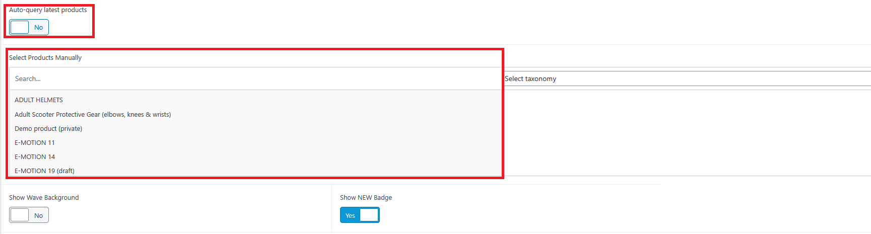 Auto Query Options