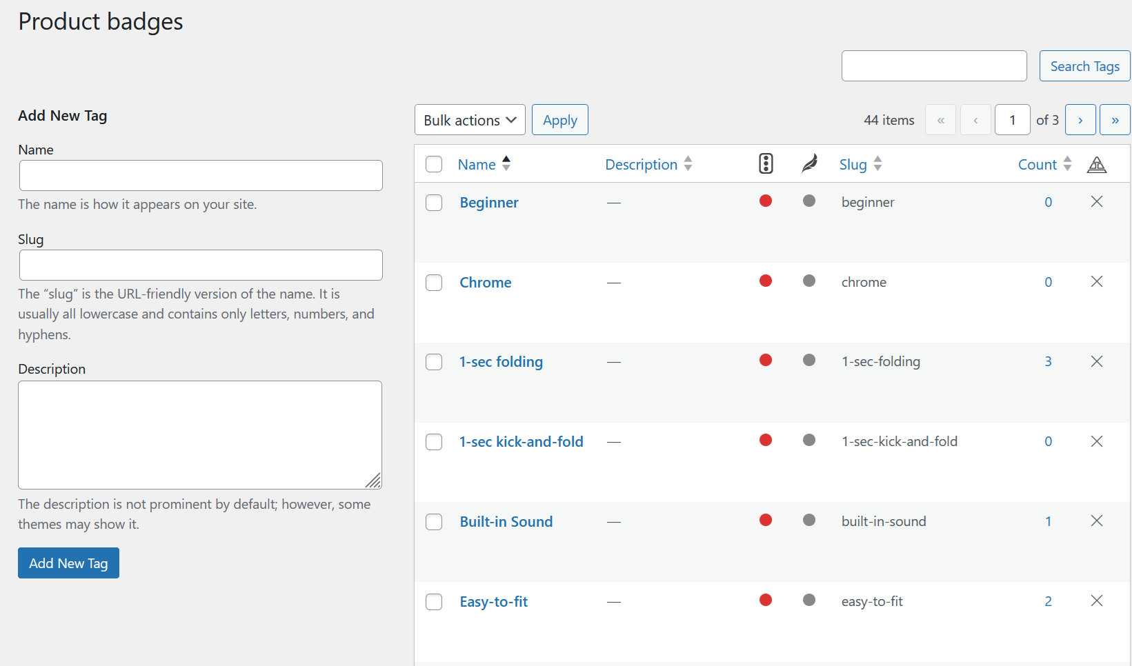 Product Badges Overview