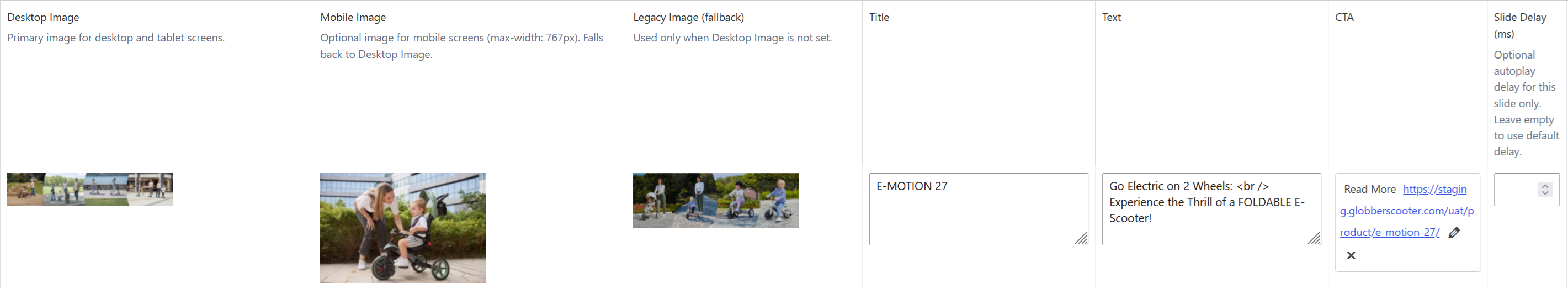 Example Banner Setup