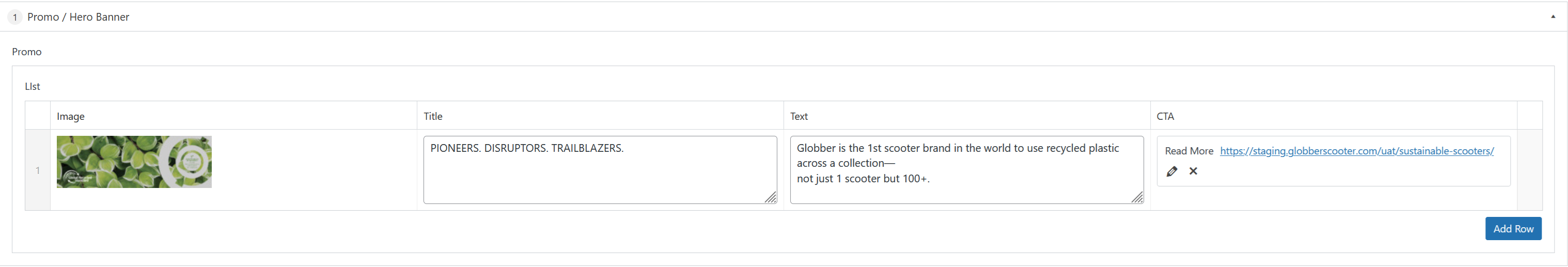 Example Banner Setup