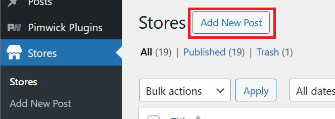 Fill in Store Fields