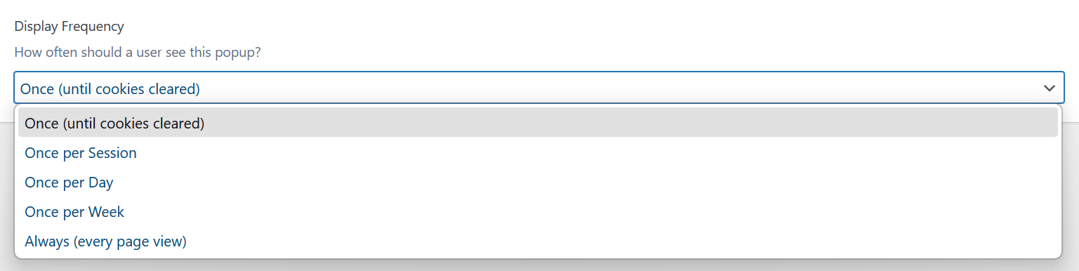 Display Frequency Settings