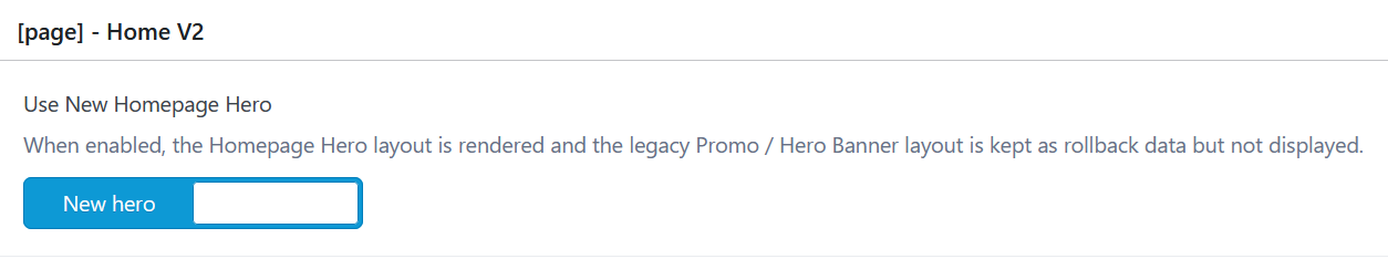 Enable Homepage Hero