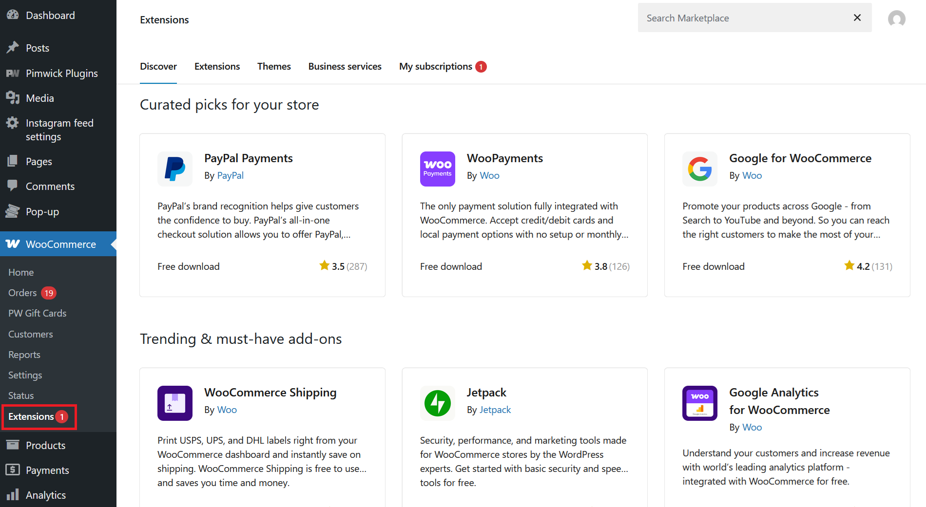 WooCommerce Extensions Overview