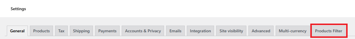 Filter Tab
