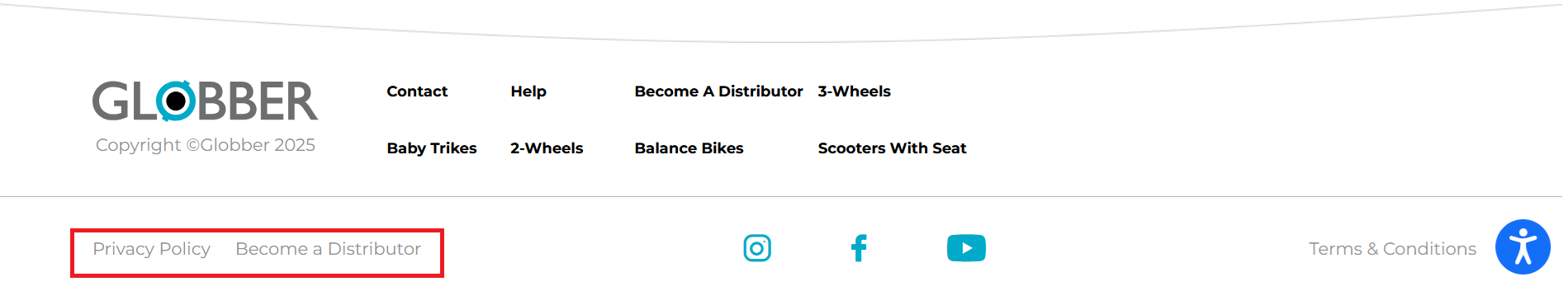 Footer Bottom First Menu