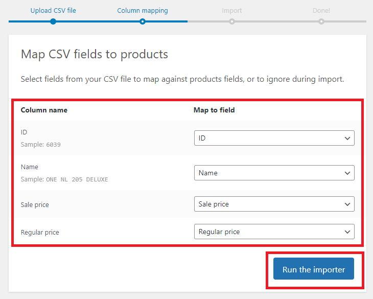 Import Step 2