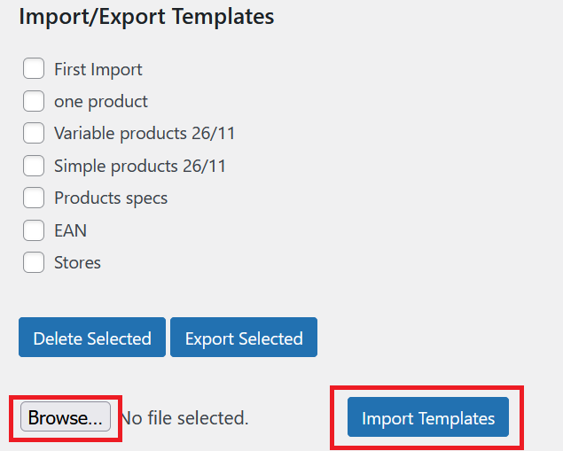 Import Template