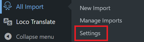 Navigate All Import