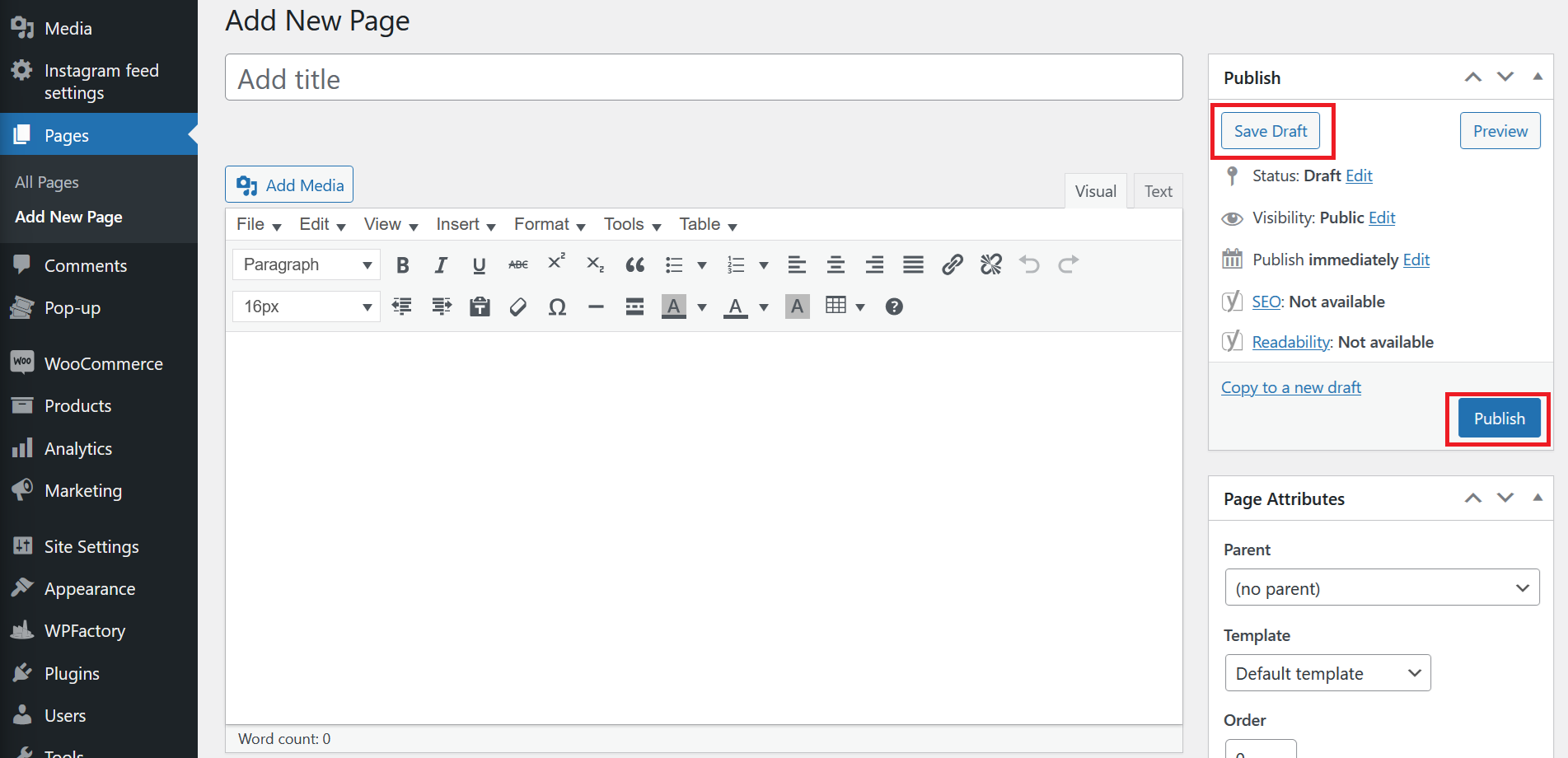 New Page Editor