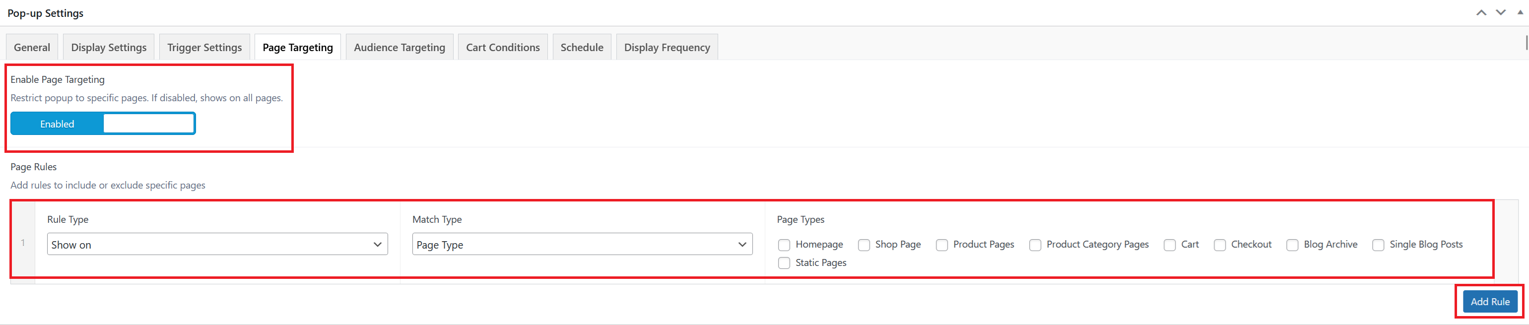 Enable Page Targeting
