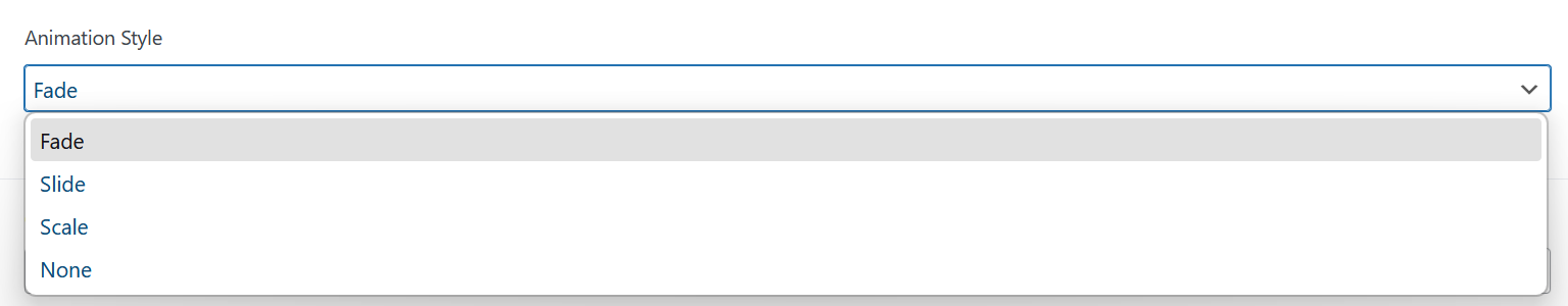 Popup Animation Style