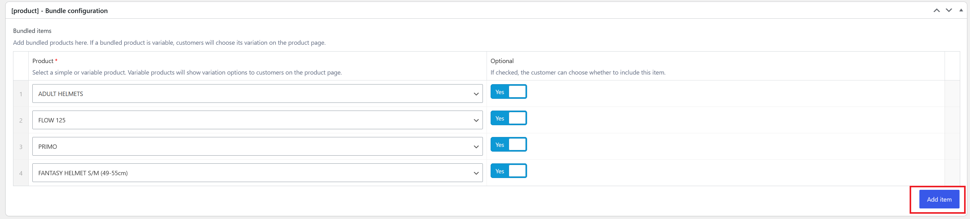 Select Product Bundle