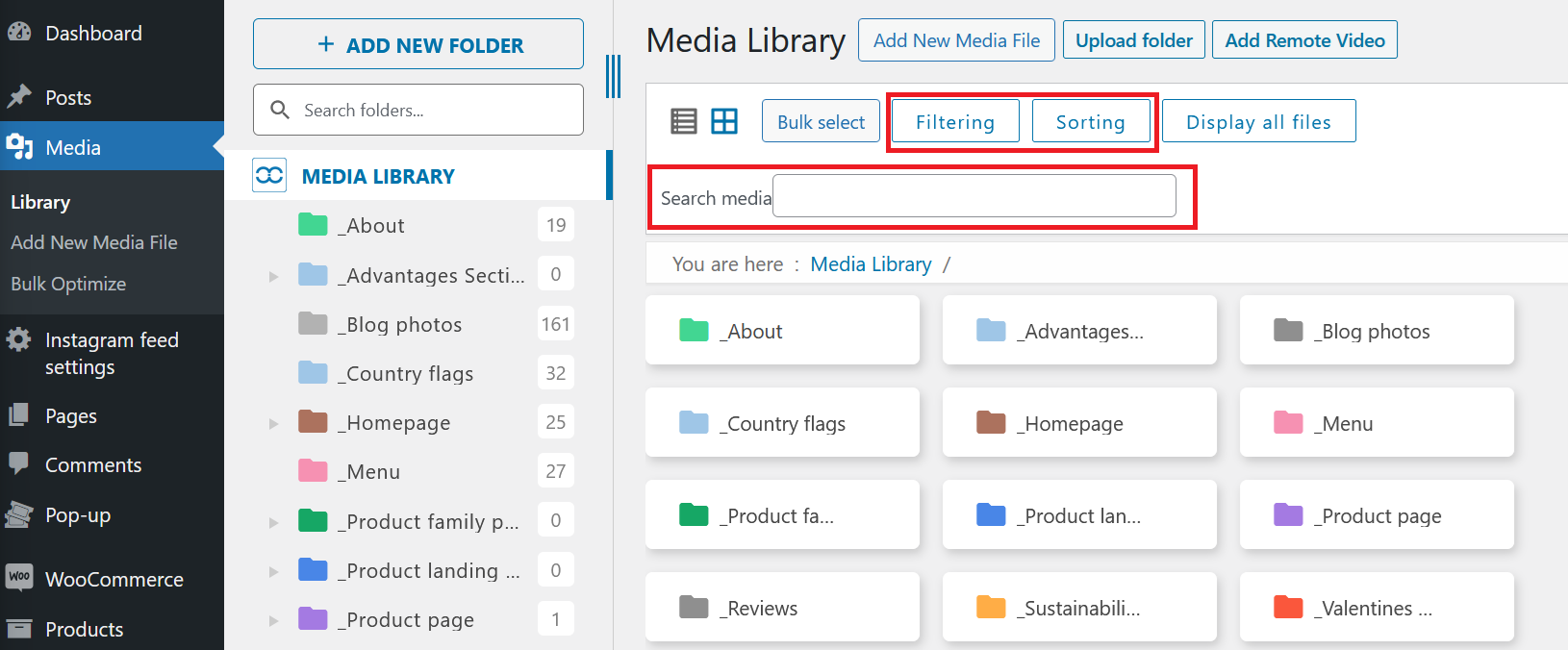 Search and Sort Media