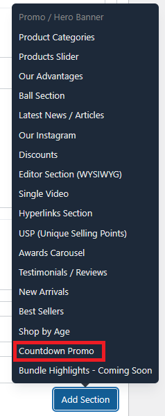 Select Countdown Promo