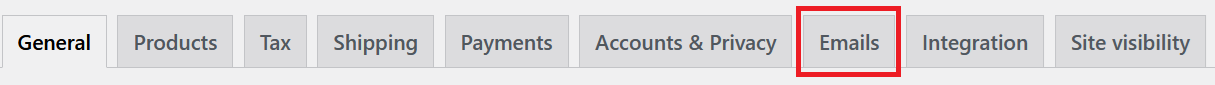 Select Emails Setting