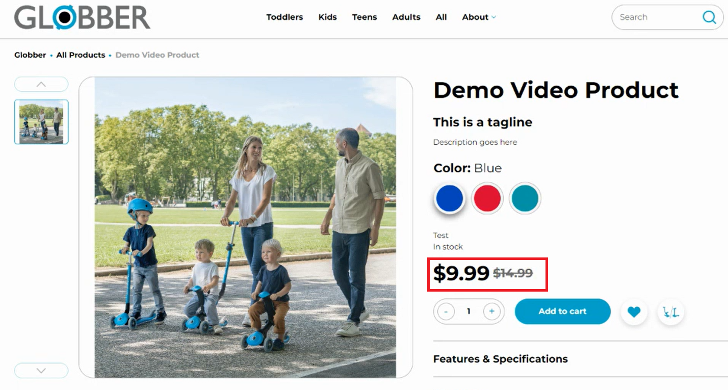 TestProductPricingDisplay